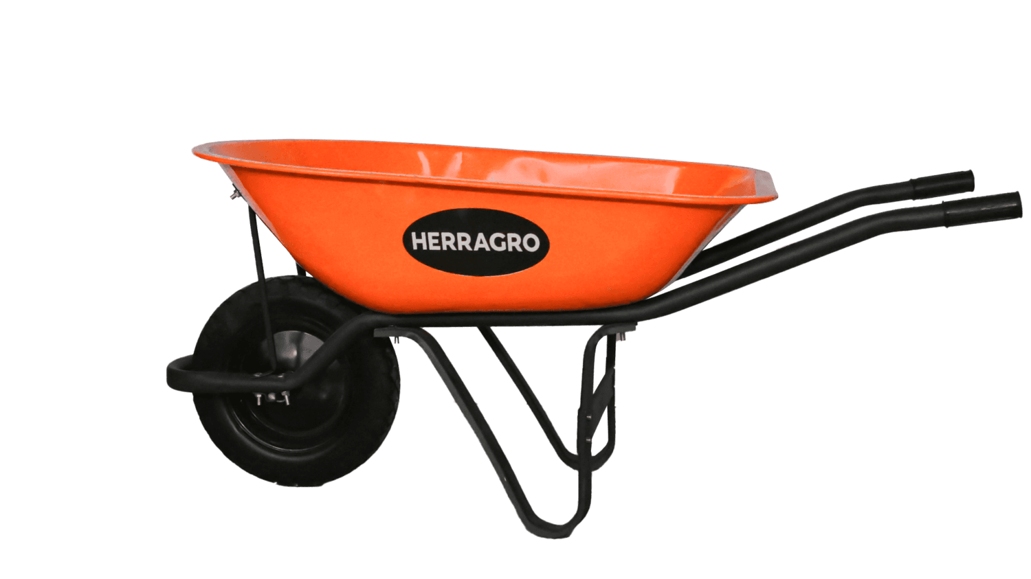 Carreta 90 Lts Chasis Met Naranja Llanta Antipinchazo