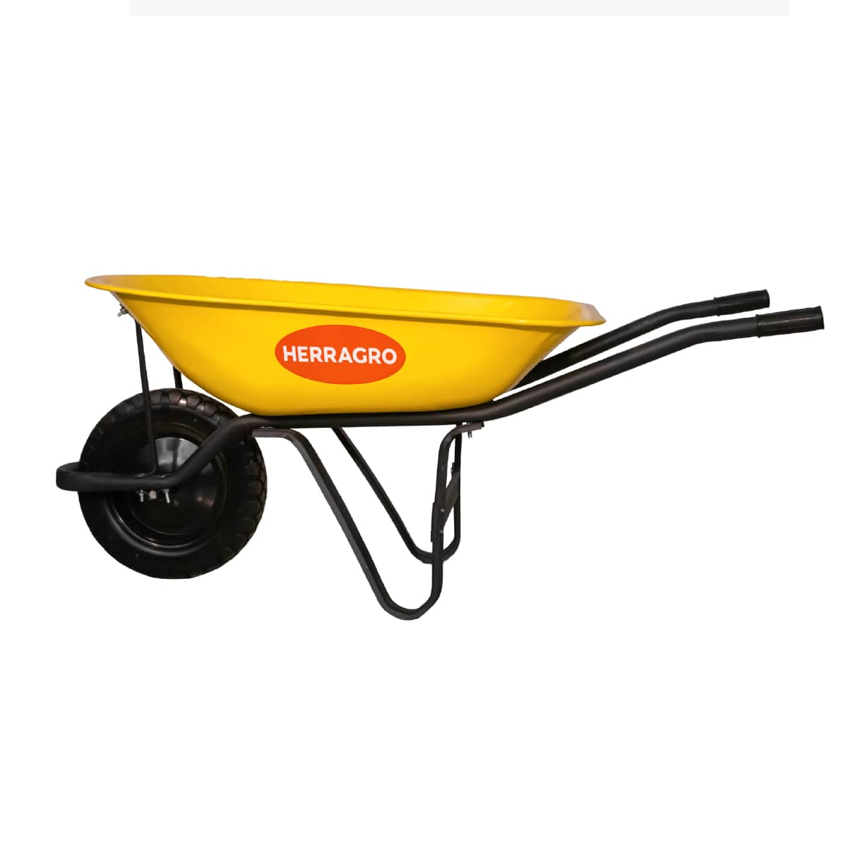 Carreta 75 Lts Chasis Met Amarillo Llanta Antipinchazo