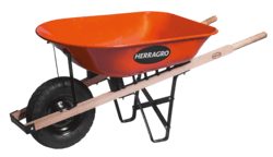 Carreta 90 Lts Chasis Mad Naranja Llanta Antipinchazo