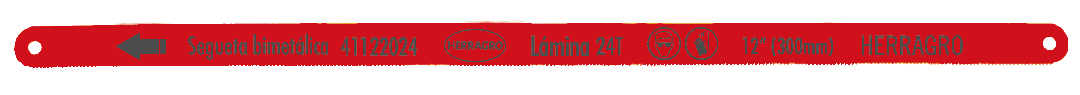 Segueta 12 24 Ddp Bimetalica  Roja