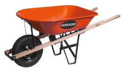 Carreta 90 Lts Chasis Mad Naranja Llanta Antipinchazo