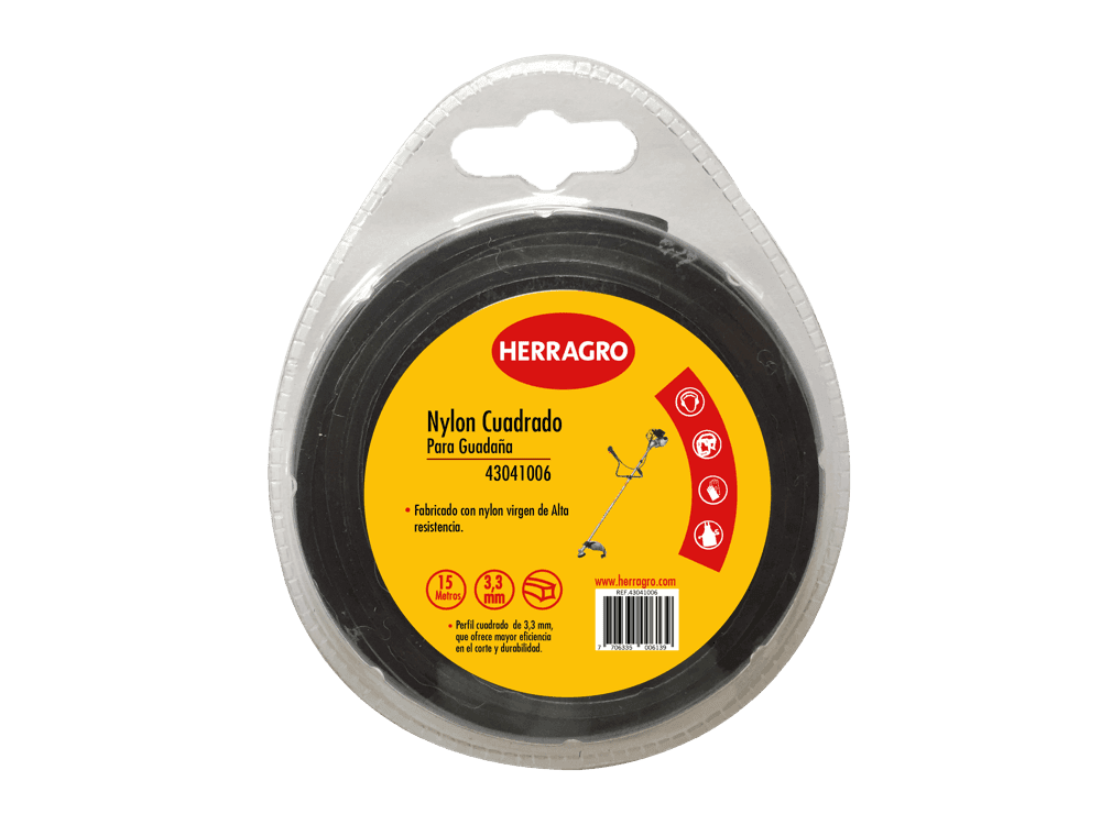 Nylon Redondo 3.3 Mm X 15 M Negro